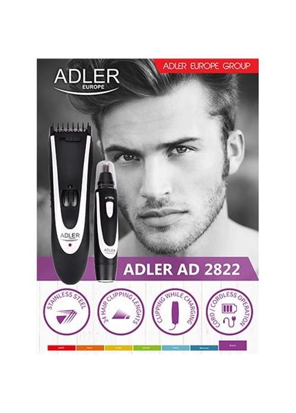 ADLER AD 2822 Zastrihávač vlasov a brady + nosa ADLER AD 2822 Zastrihávač vlasov a brady + nosa