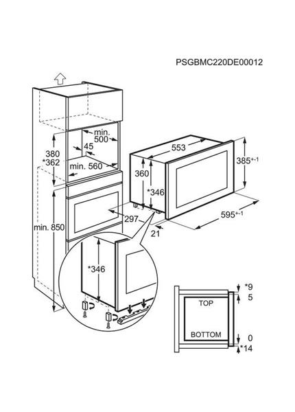 AEG Vstavaná mikrovlnná rúra MSB2057D-B AEG Vstavaná mikrovlnná rúra MSB2057D-B
