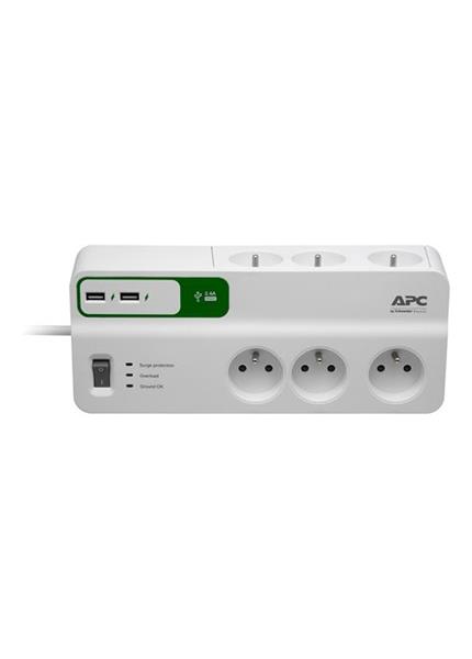 APC 6 outlets 5V 2 port USB charger 230V FR APC 6 outlets 5V 2 port USB charger 230V FR
