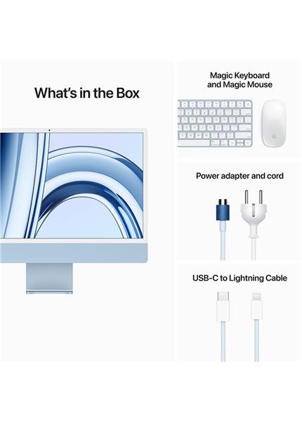 APPLE iMac (2023) 23,5" 4.5K M3 8GPU/8/256/Int/Blu APPLE iMac (2023) 23,5" 4.5K M3 8GPU/8/256/Int/Blu