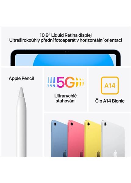 APPLE iPad 10,9" (2024) 256GB WiFi+Cell, Silver APPLE iPad 10,9" (2024) 256GB WiFi+Cell, Silver