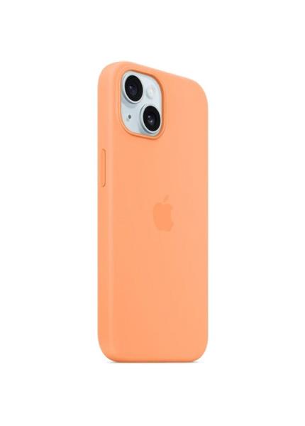 APPLE iPhone 15 Silicone Case, MagSafe, Orange Sor APPLE iPhone 15 Silicone Case, MagSafe, Orange Sor