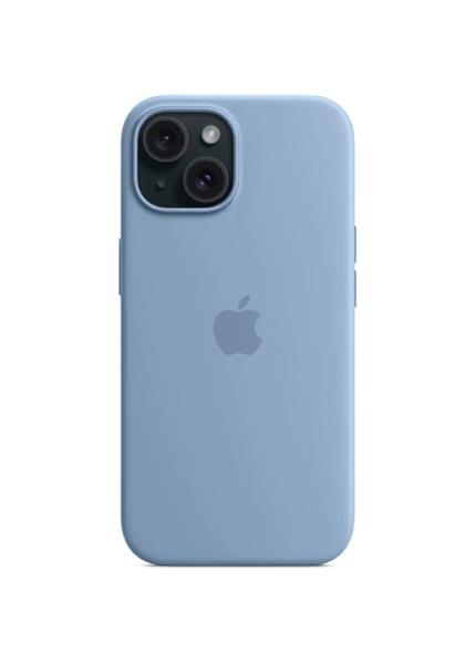 APPLE iPhone 15 Silicone Case, MagSafe, Storm Blue APPLE iPhone 15 Silicone Case, MagSafe, Storm Blue