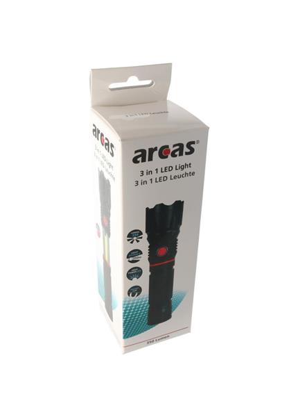 ARCAS 3v1 LED, Baterka, čierna ARCAS 3v1 LED, Baterka, čierna