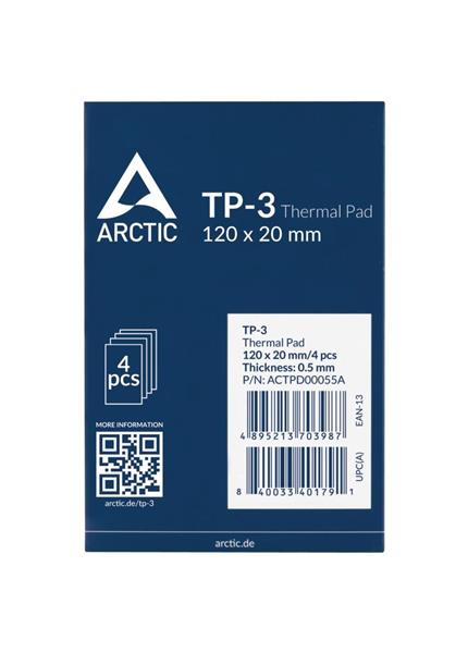 ARCTIC TP-3, Teplovodivá podložka, 120x20, 0.5mm 4 ARCTIC TP-3, Teplovodivá podložka, 120x20, 0.5mm 4