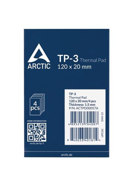 ARCTIC TP-3, Teplovodivá podložka, 120x20, 1.5mm 4 ARCTIC TP-3, Teplovodivá podložka, 120x20, 1.5mm 4