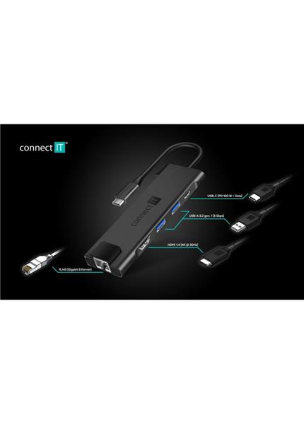 CONNECT IT USB-C 5v1, Dokovacia stanica CONNECT IT USB-C 5v1, Dokovacia stanica