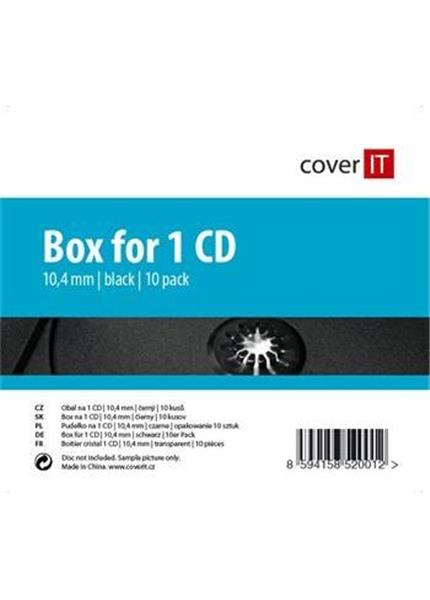 COVER IT Box na 1x CD/DVD/BR 10mm plast 1bal 10ks COVER IT Box na 1x CD/DVD/BR 10mm plast 1bal 10ks