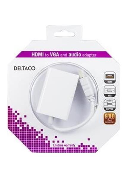 DELTACO Adaptér HDMI samec/VGA samica DELTACO Adaptér HDMI samec/VGA samica