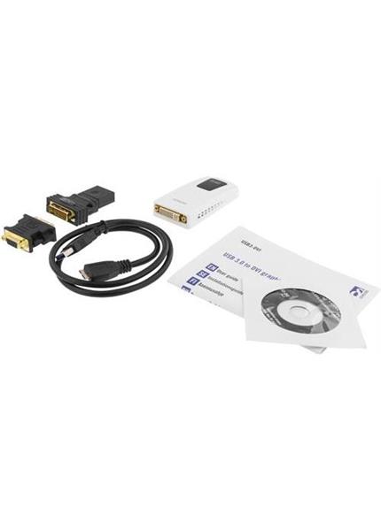 DELTACO adaptér z USB 3.0 na DVI/HDMI/VGA USB3-DVI DELTACO adaptér z USB 3.0 na DVI/HDMI/VGA USB3-DVI