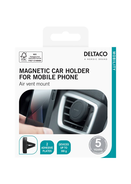 DELTACO ARM-C101, Magnetický držiak do auta DELTACO ARM-C101, Magnetický držiak do auta
