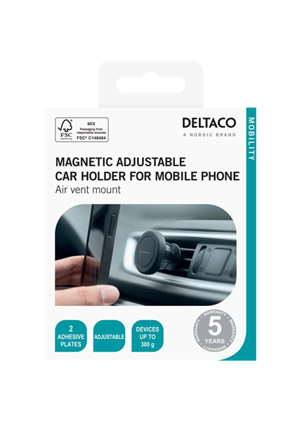 DELTACO ARM-C102, Magnetický držiak do auta DELTACO ARM-C102, Magnetický držiak do auta