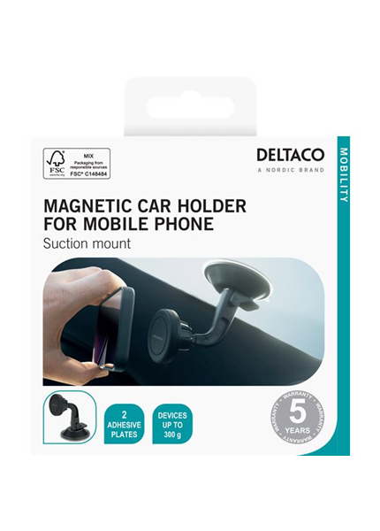 DELTACO ARM-C103, Magnetický držiak do auta DELTACO ARM-C103, Magnetický držiak do auta