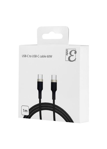 DELTACO Epzi USBC-1315, Kábel USB-C/USB-C, 60W, 1m DELTACO Epzi USBC-1315, Kábel USB-C/USB-C, 60W, 1m