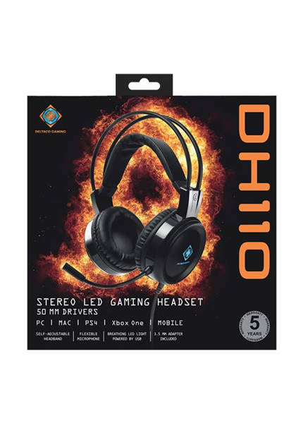 DELTACO GAM-105, Hráčske slúchadlá, čierne DELTACO GAM-105, Hráčske slúchadlá, čierne