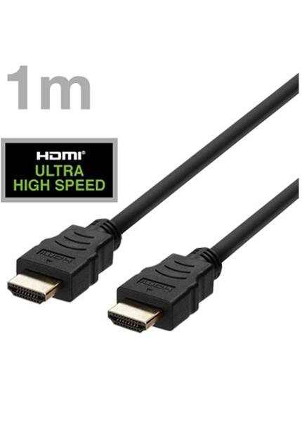DELTACO Kábel HDMI 2.1 M/M 1m, 8K Ultra High, čier DELTACO Kábel HDMI 2.1 M/M 1m, 8K Ultra High, čier