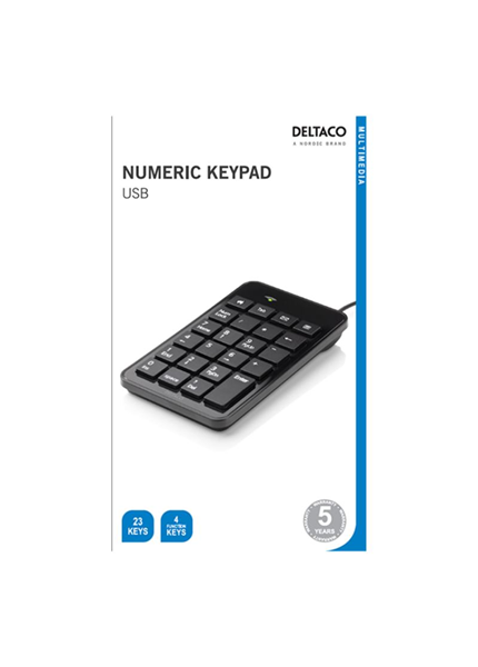 DELTACO TB-120, Numerická USB klávesnica DELTACO TB-120, Numerická USB klávesnica