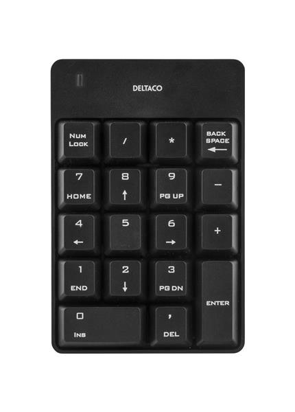 DELTACO TB-144, Bezdrôtová mumerická klávesnica DELTACO TB-144, Bezdrôtová mumerická klávesnica