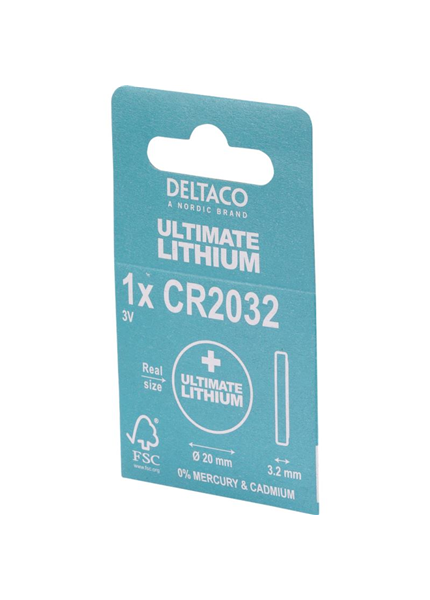 DELTACO Ultimate CR2032, Gombíkové batérie, 1ks DELTACO Ultimate CR2032, Gombíkové batérie, 1ks