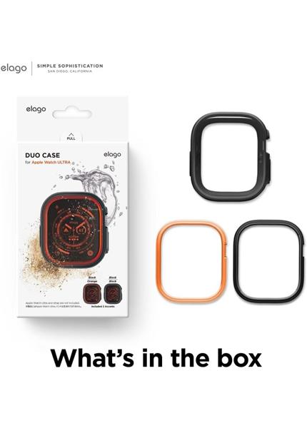 ELAGO DUO Case pre Apple Watch ULTRA Black/Orange ELAGO DUO Case pre Apple Watch ULTRA Black/Orange