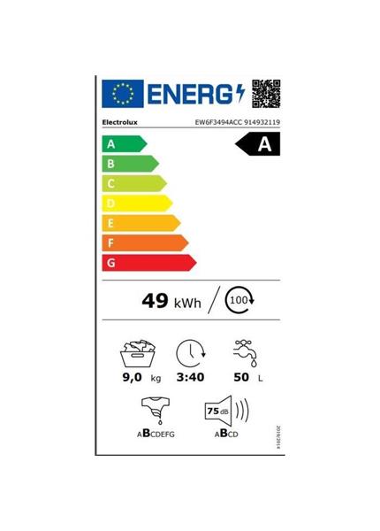 ELECTROLUX Práčka EW6F3494ACC, biela ELECTROLUX Práčka EW6F3494ACC, biela