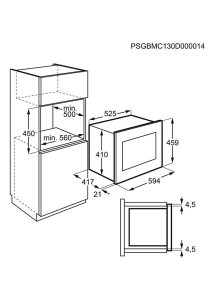 ELECTROLUX Vstavaná mikrovlnná rúra KMFD264TEX ELECTROLUX Vstavaná mikrovlnná rúra KMFD264TEX