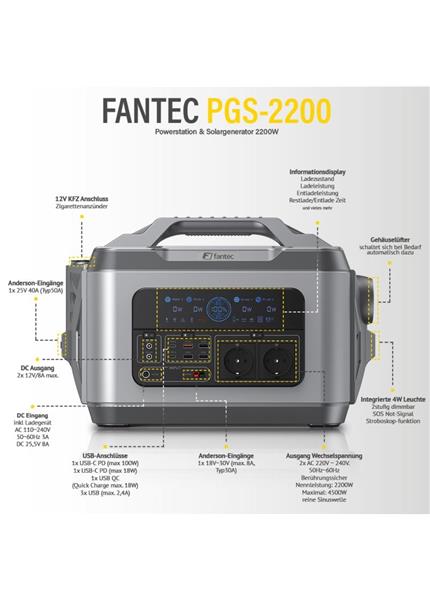 FANTEC PGS-2200, Nabíjacia stanica, 2200W FANTEC PGS-2200, Nabíjacia stanica, 2200W