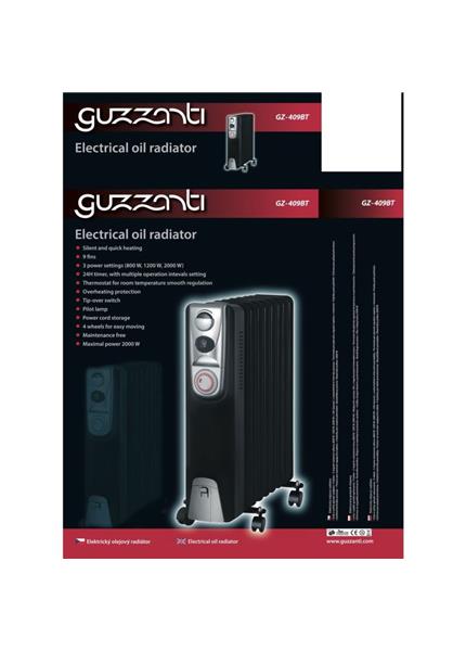 GUZZANTI GZ 409BT, Olejový radiátor GUZZANTI GZ 409BT, Olejový radiátor