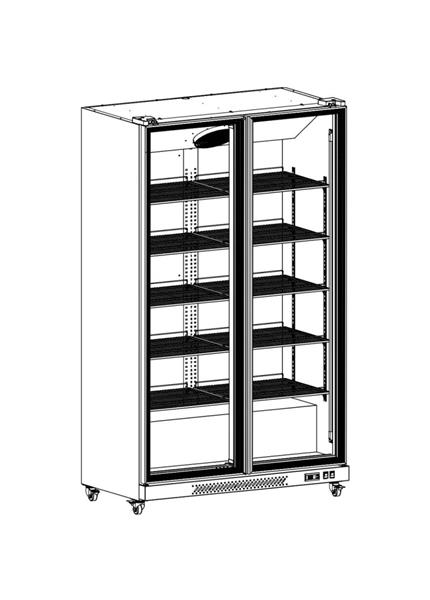 GUZZANTI GZ 798, Chladiaca vitrína, čierna GUZZANTI GZ 798, Chladiaca vitrína, čierna