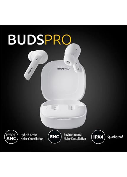 INTENSO BUDS Pro, Bezdrôtové slúchadlá, biele INTENSO BUDS Pro, Bezdrôtové slúchadlá, biele