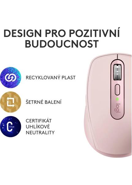 LOGITECH MX Anywhere 3S, Bezdrôtová myš, Rose LOGITECH MX Anywhere 3S, Bezdrôtová myš, Rose