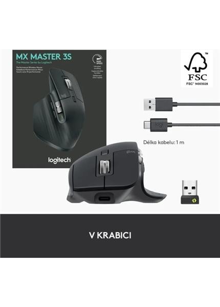 LOGITECH MX Master 3S, Bezdrôtová myš, graphite LOGITECH MX Master 3S, Bezdrôtová myš, graphite