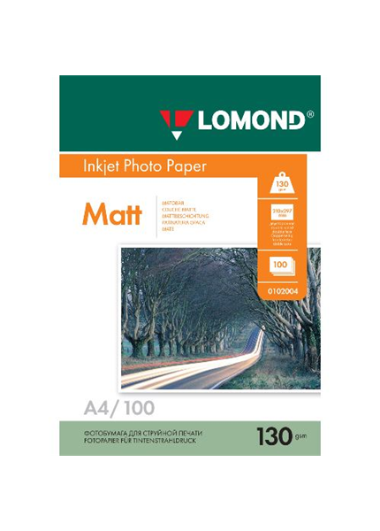 LOM - Pho Inkj Matt 130g/m2  100/A4 DS LOM - Pho Inkj Matt 130g/m2  100/A4 DS