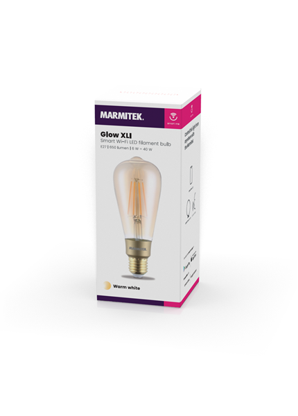 MARMITEK Glow XLI LED filament E27, 650lm, 6W MARMITEK Glow XLI LED filament E27, 650lm, 6W