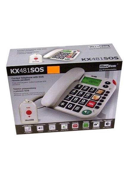 MAXCOM KXT481 SOS, Stolný telefón pre seniorov MAXCOM KXT481 SOS, Stolný telefón pre seniorov