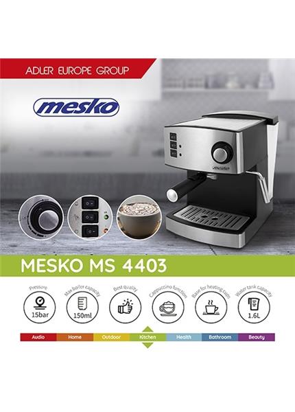 MESKO MS 4403 Pákový kávovar ESPRESSO MESKO MS 4403 Pákový kávovar ESPRESSO