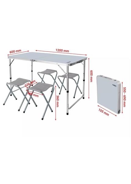 NEO TOOLS 63-159, Kempingový stôl + 4x stolička NEO TOOLS 63-159, Kempingový stôl + 4x stolička