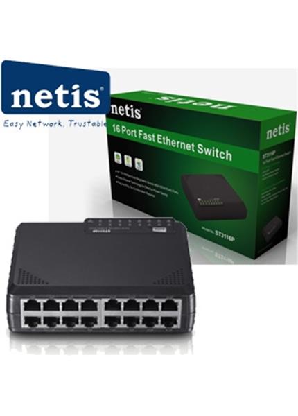 NETIS ST3116P Switch 16-Port/100Mbps/Desk NETIS ST3116P Switch 16-Port/100Mbps/Desk