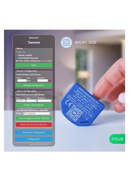 NOUS B1T, Tasmota SMART Switch, prepínač (bez) NOUS B1T, Tasmota SMART Switch, prepínač (bez)