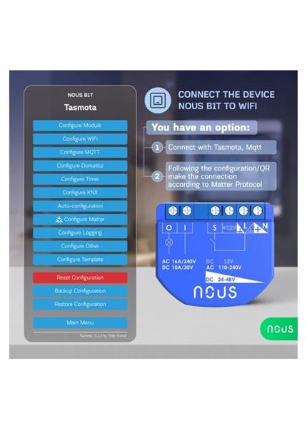 NOUS B1T, Tasmota SMART Switch, prepínač (bez) NOUS B1T, Tasmota SMART Switch, prepínač (bez)