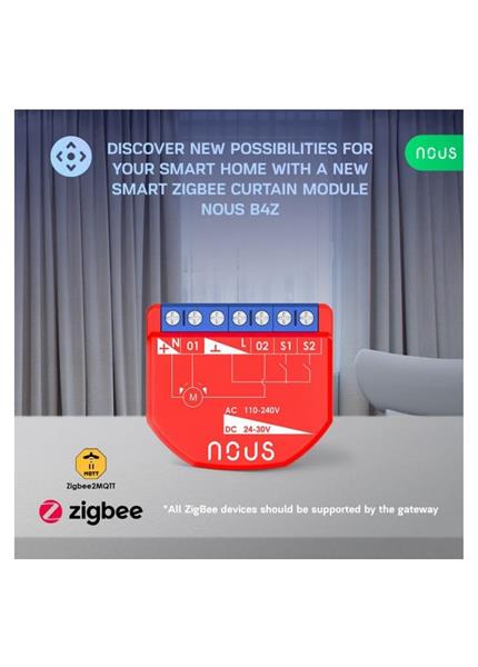 NOUS B4Z, ZigBee SMART Switch, prepínač NOUS B4Z, ZigBee SMART Switch, prepínač