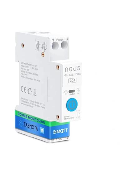 NOUS D2T, Tasmota DIN SMART Switch, prepínač NOUS D2T, Tasmota DIN SMART Switch, prepínač