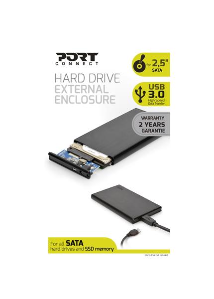 PORT DESIGNS Externý box 2.5" SSD/HDD, USB 3.0 PORT DESIGNS Externý box 2.5" SSD/HDD, USB 3.0