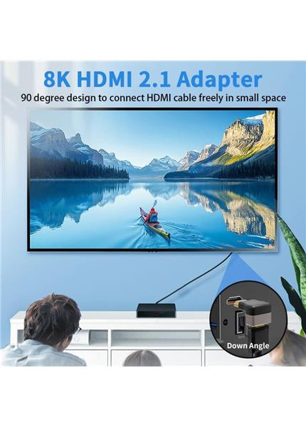 PremiumCord redukcia 8K HDMI A - HDMI A F/M 90st B PremiumCord redukcia 8K HDMI A - HDMI A F/M 90st B