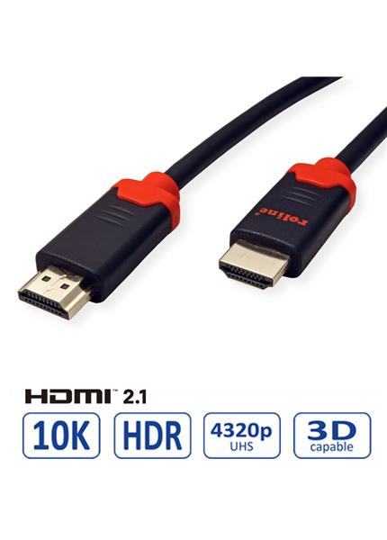 ROLINE Kábel HDMI 2.1 M/M 3m, 10K Ultra High ROLINE Kábel HDMI 2.1 M/M 3m, 10K Ultra High