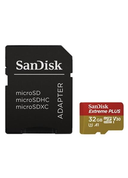 SanDisk Extreme PLUS SDHC 32GB 100MB/s V30 + ada SanDisk Extreme PLUS SDHC 32GB 100MB/s V30 + ada