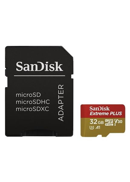 SanDisk Extreme PLUS SDHC 32GB 100MB/s V30 + ada SanDisk Extreme PLUS SDHC 32GB 100MB/s V30 + ada