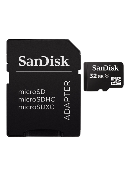 SanDisk Micro SDHC card 32GB CL4 + ada SanDisk Micro SDHC card 32GB CL4 + ada