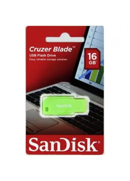SanDisk USB Cruzer Blade 16GB, zelený SanDisk USB Cruzer Blade 16GB, zelený