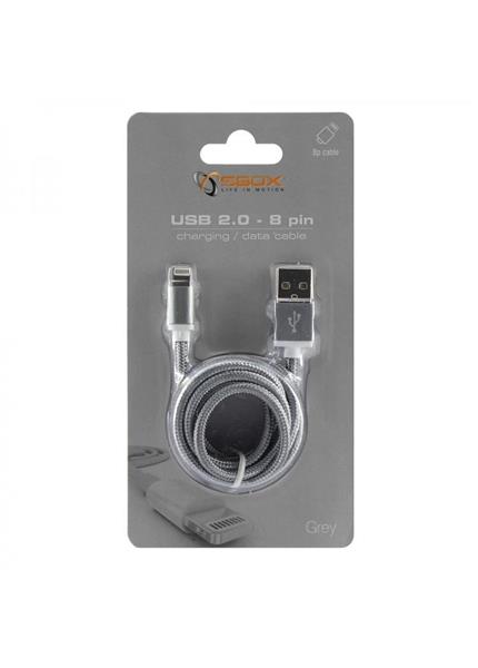 SBOX IPH7-GR Apple Lightning/USB-A šedý 1,5m SBOX IPH7-GR Apple Lightning/USB-A šedý 1,5m